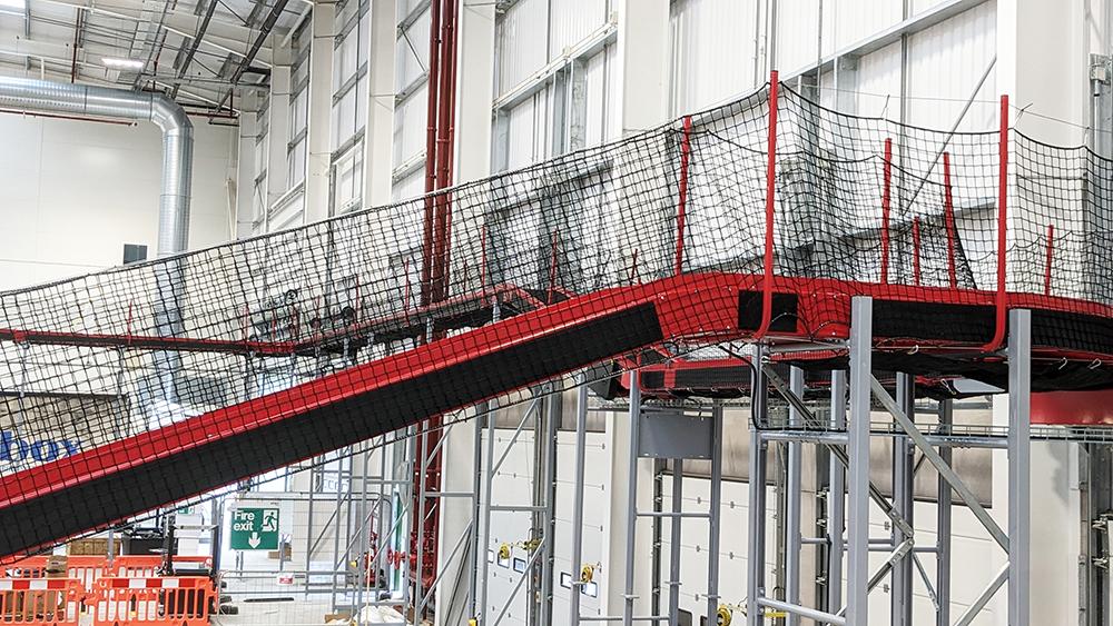 Conveyor fabric mesh safety netting