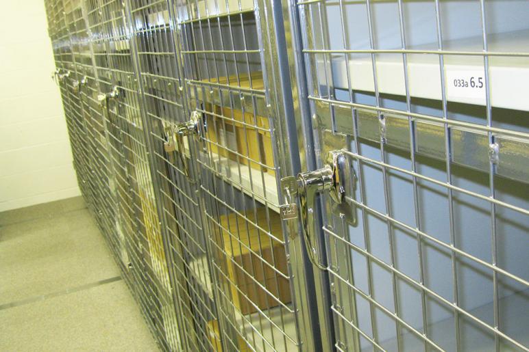 Bespoke mesh doors for shelving