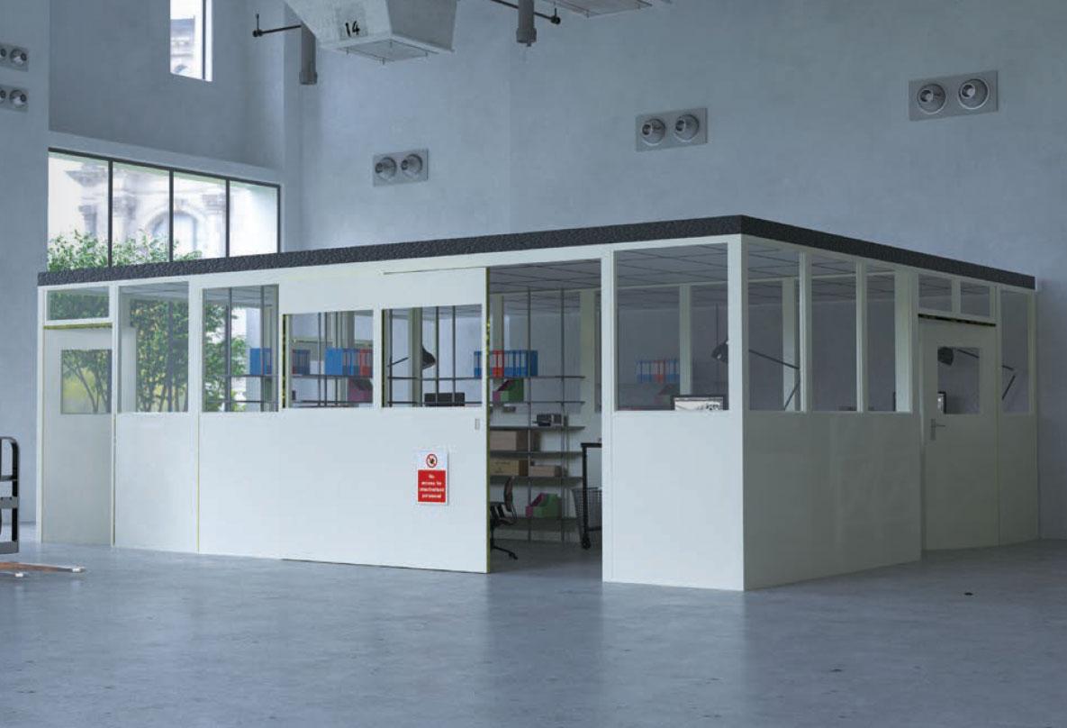 Double skin glazed partitioning