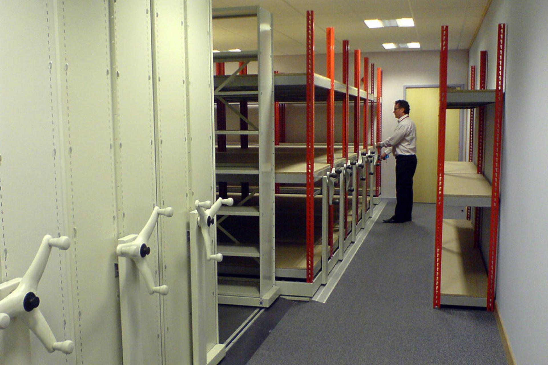 Toyota conversion from fixed to mobile shelving