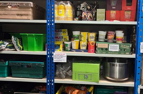 Typical dry goods food bay on J Rivet shelving