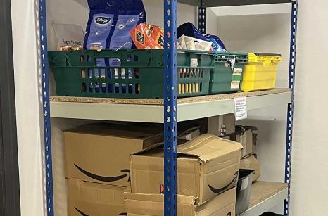 Longspan rivet shelving for bulkier items