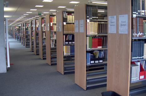 University cantilever library shelving