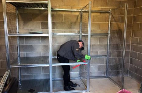 Oversized sports lockers assembly