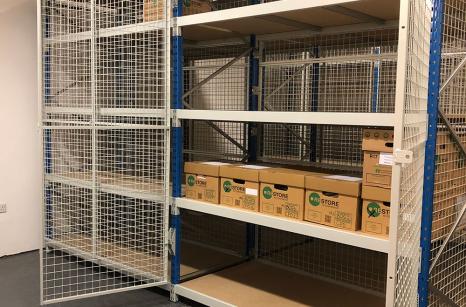 Caged mesh longspan with open doors