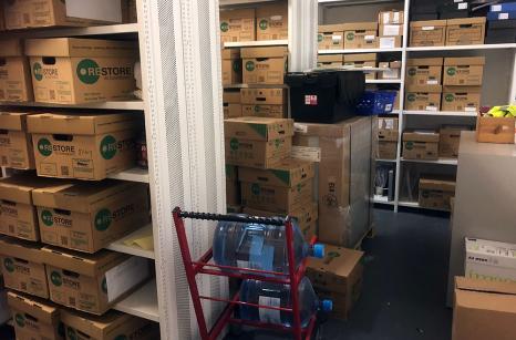 Archive box storage before new Meshstor caged longspan