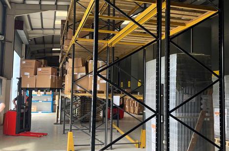 Work-in-progress transition from timber decks to mesh decks